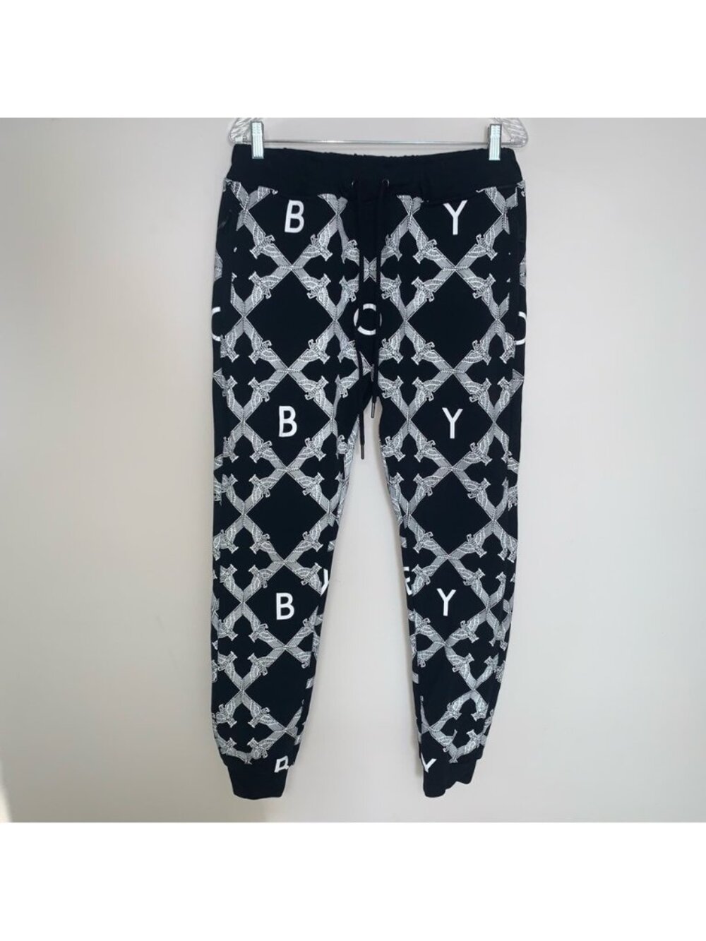 Boy London Rare Monogram Black White Sweat Pants Joggers M - Picture 3 of 15